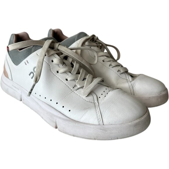 ON Sneakers Womens 8 The Roger Advantage Cloud Tec White Leather Running Tennis - Picture 5 of 16